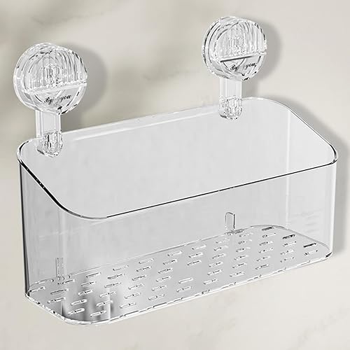 Miniatura 5 de Organizador de ducha que ahorra espacio, estante de almacenamiento versátil con ventosa fuerte, extraíble, secado rápido, drenable, baño para uso