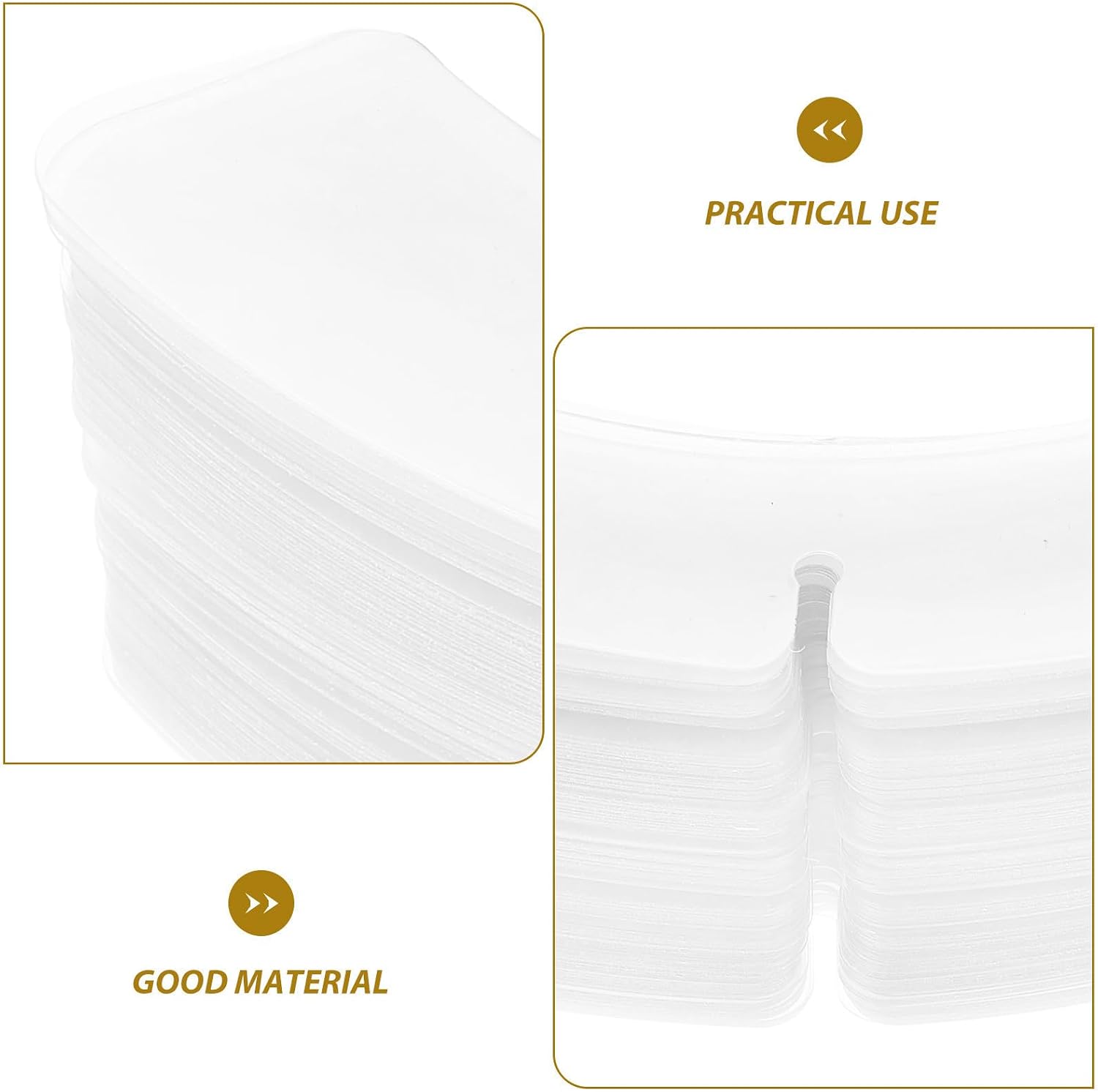 100pcs Reusable Pvc Shirt Collar Stays for Men Dress Shirts 11cm