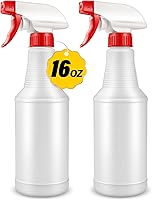 DIYSELF 2-Pack 16oz Heavy Duty Leak-Proof Spray Bottles - Adjustable Nozzle for Cleaning, Plants, Pets, Alcohol & More, BPA-Free HDPE