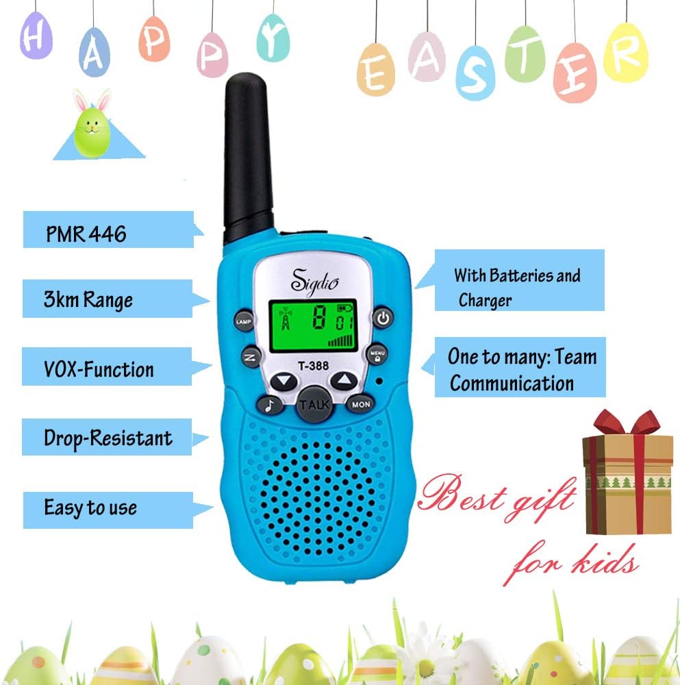 Suреr Brаndѕ Sigdio Kids Walkie Talkies Rechargeable Walky Talky 22CH FRS 2 Way Radio Kids Toy with Multi-Charger Rechargeable Batteries VOX and Torch (Blue, 8 rechargeable batteries) Hоlіdау Dеаlѕ 🛒 Sigdio Kids Walkie Talkies Rechargeable Walky Talky 22CH FRS 2 Way Radio Kids Toy with Multi-Charger Rechargeable Batteries VOX and Torch (Blue, 8 rechargeable batteries)