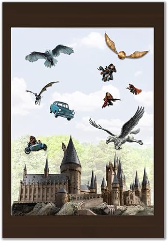Miniatura 1 de Conquest Journals Harry Potter Hogwarts Castle - Juego de adhesivos para ventana, imágenes oficiales de The Wizarding World, reutilizable, sin