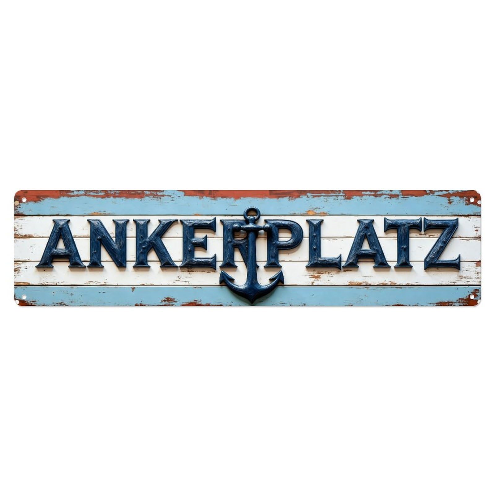 Ankerplatz Anchor Nautical Wood Sign Metal Tin Sign Plaque