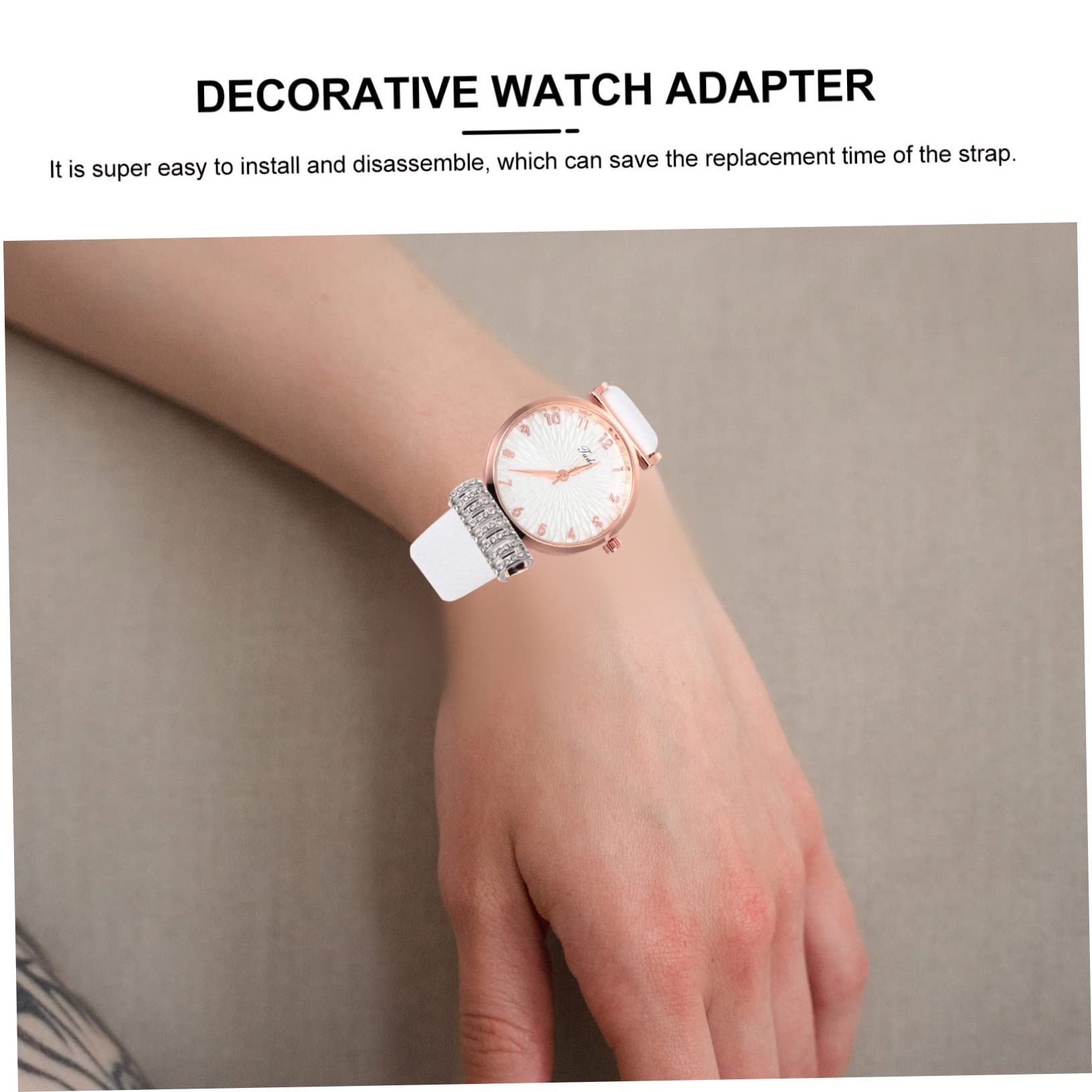 DOITOOL 50 Stück Gurtverbinder Uhrenadapter Armband Verbindung Strassdekor Empfindlicher Uhrenanschluss Armband Versorgung Uhrenarmband-adapter Uhrenzubehör Schmuck Diamant Diese Legierung