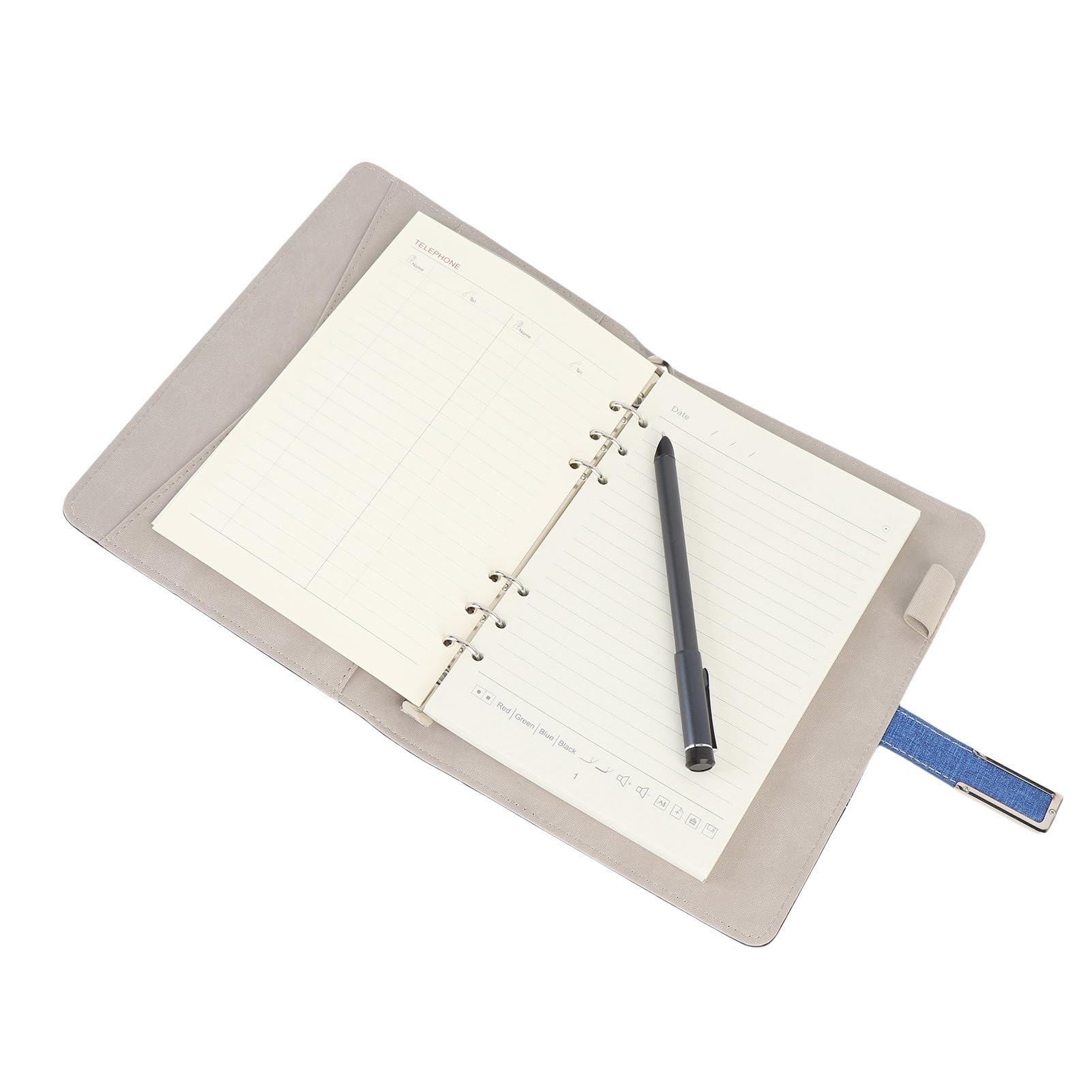 Yunseity Set Penna e Taccuino Digitale Intelligente con Bluetooth 5.0, Sincronizzazione in Tempo Reale, Riconoscimento del Testo OCR per Tablet e Telefoni per Appunti di Studio e Disegni (BLUE)