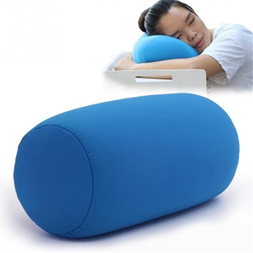 Miniatura 2 de ECYC Mini rollo almohada conveniente viaje azul almohadas micro talón cojín trasero, 11.8x6.3 in