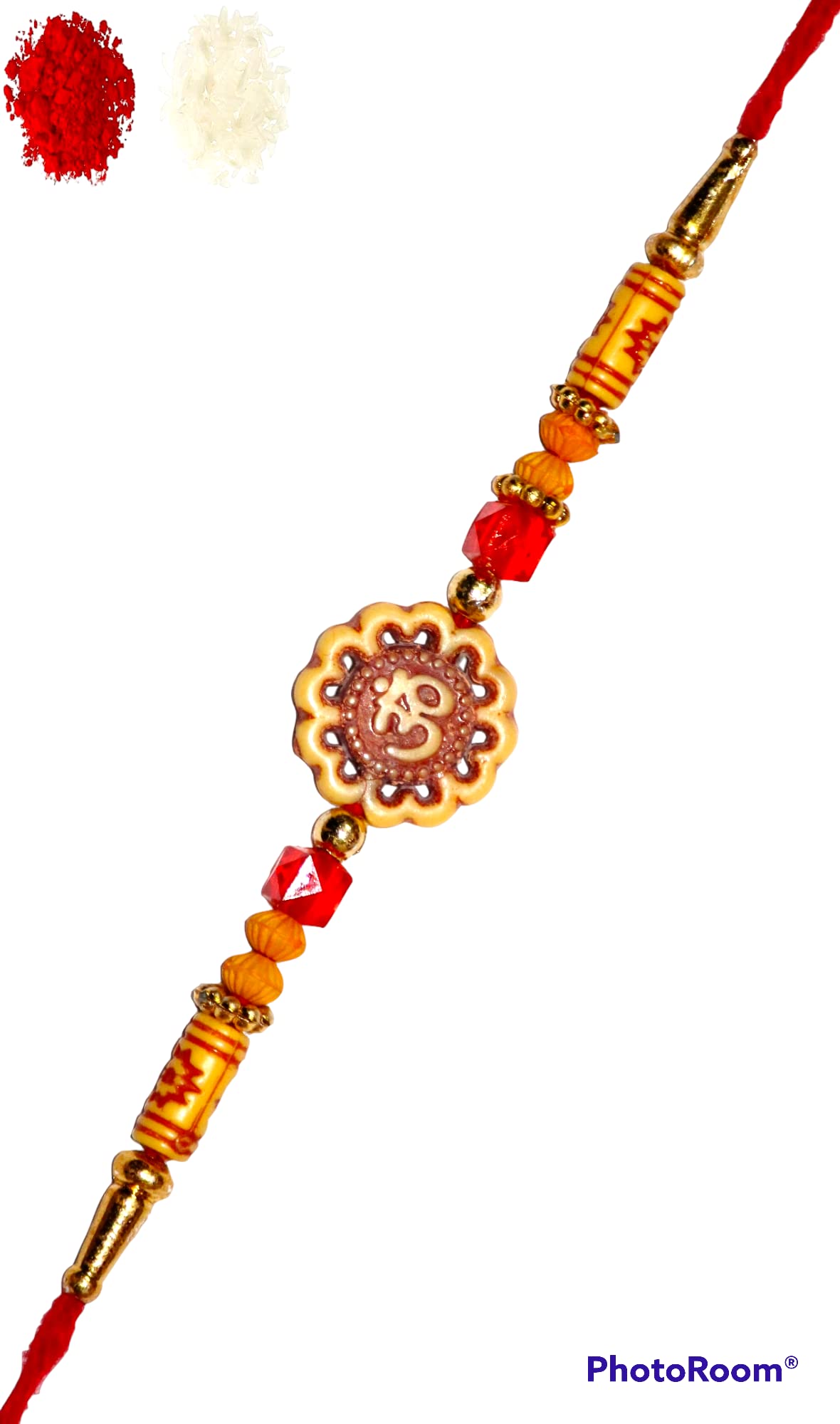 NITYAM ENTERPRISES Wooden Om Pearl Rakhi For Brother | Sister | Family With Roli Chawal (NE 253) (B09ZVLHC3Q) Amazon Price History, Amazon Price Tracker