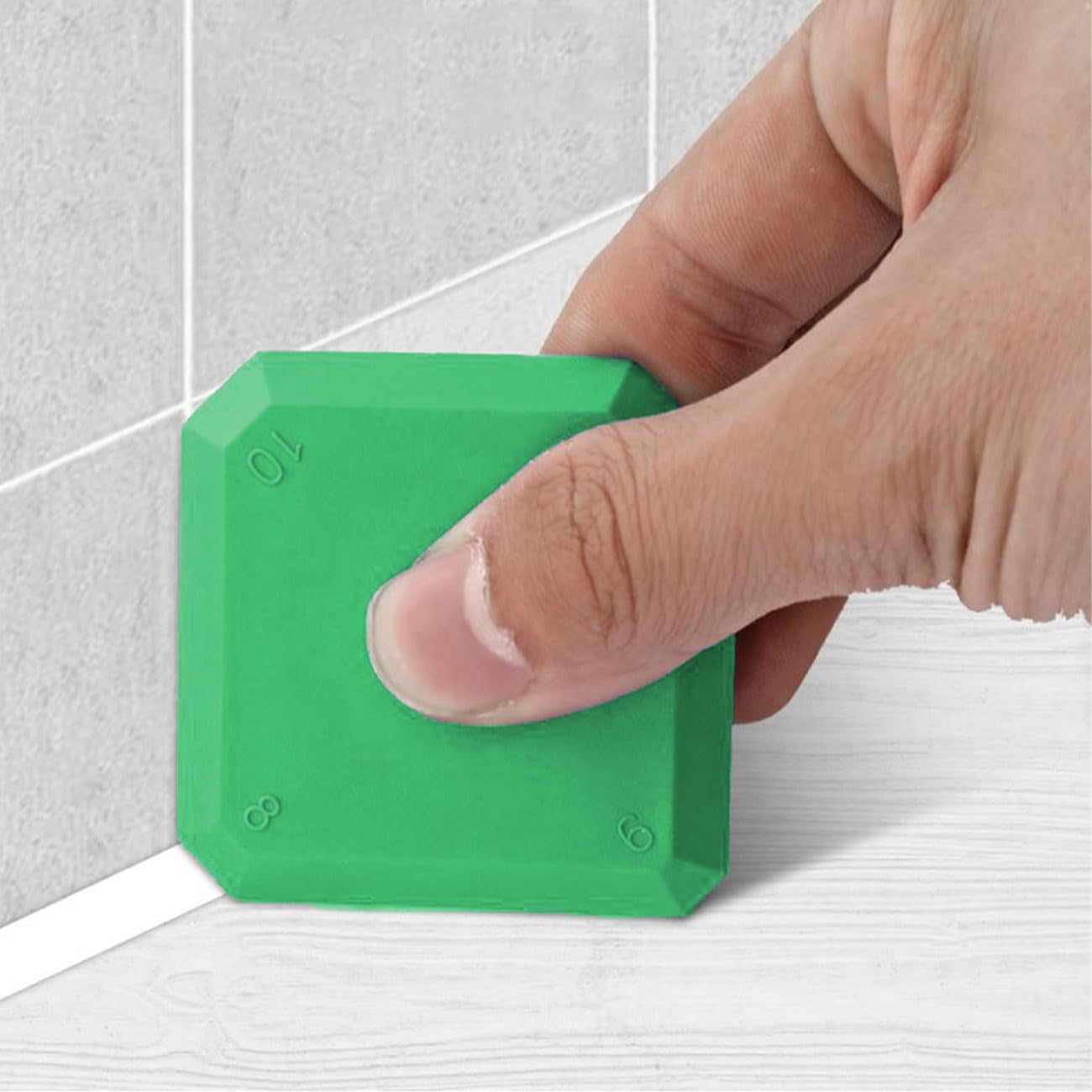 Set di 5 Pezzi di Spatole in Silicone Spatola per Giunti Professionale per Silicone per Cucina Bagno Legno Vetro (Verde)