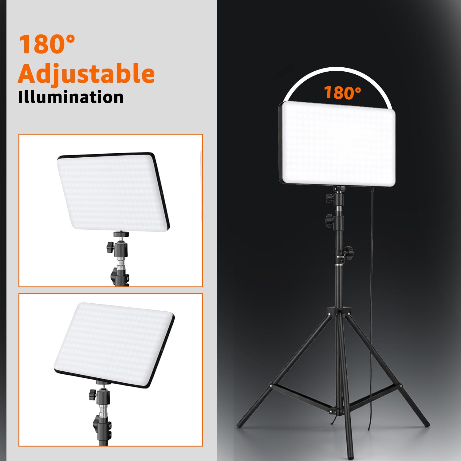 Amazon Basics Studio Light with Stand | Studio Photography and Video Recording | 3000K - 6500K | Remote Control | 7ft Tripod Stand 3