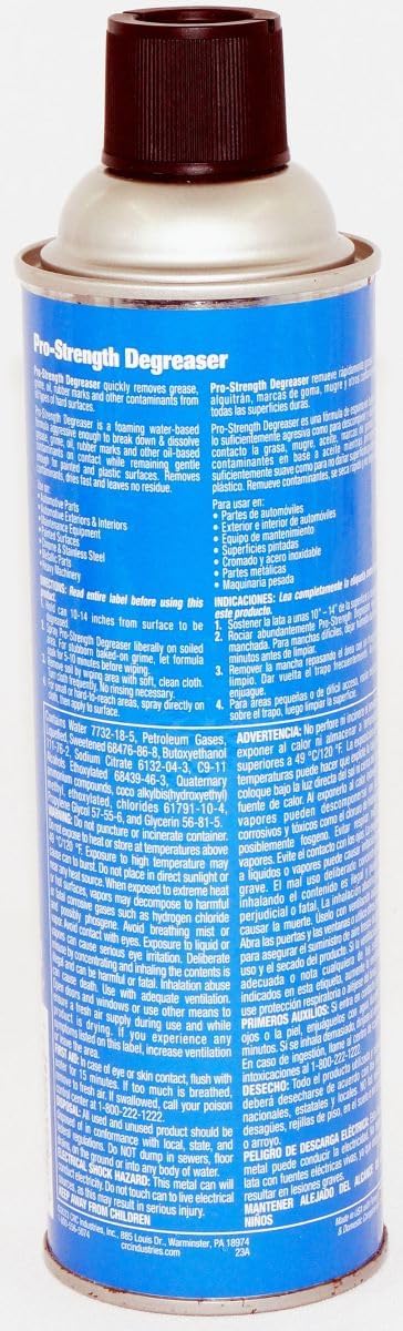 CRC 5482 - Pro Strength Degreaser - All Purpose Water Based with No Odor (12 pack of 15 Oz cans)