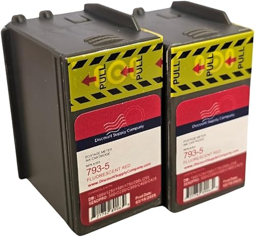 Cartuchos 793-5 (paquete de 2) compatibles con Pitney Bowes P700, DM100i, DM125i, DM150i, DM175i, DM200L, DM225, garantía de defectos de 90 días