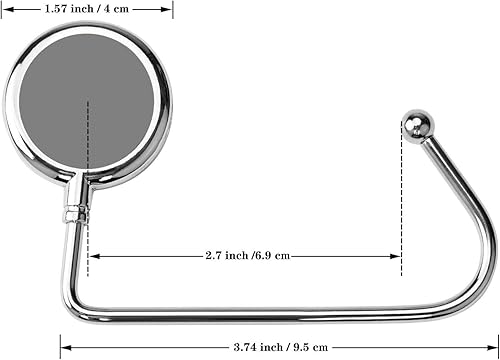 Miniatura 2 de Ganchos para colgar bolsos y bolsos, para colgar en la mesa, para guardar bolsos, para colgar bolsas de mano (mármol blanco + negro)