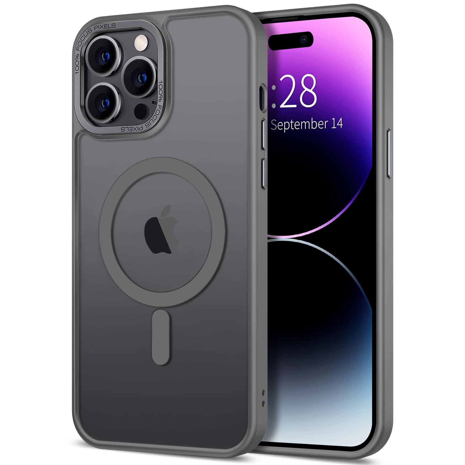 Hython Case for iPhone 14 Pro Max Case Magnetic Translucent Matte Phone Cases 6.7" [Compatible with MagSafe] Thin Slim Fit Shockproof Bumper Hard