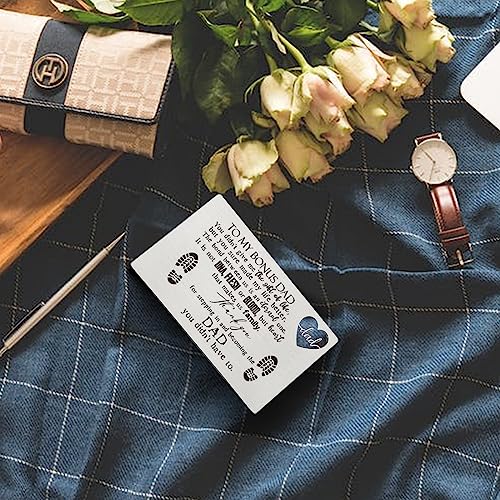 YODOCAMP Wallet Card Gift for My Stepdad Stepfather, Bonus Step Dad Gift from Daughter Son,Thank You Bonus Dad Metal Wallet Card Insert for Birthday Christmas Fathers Day Wedding Deployment Gifts3