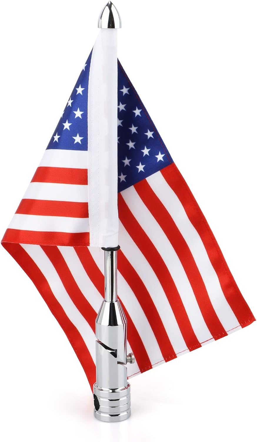 GUAIMI Motorcycle Folding Flag Mounts Adjustable Flag Pole with Texas State Flag (American Flag)
