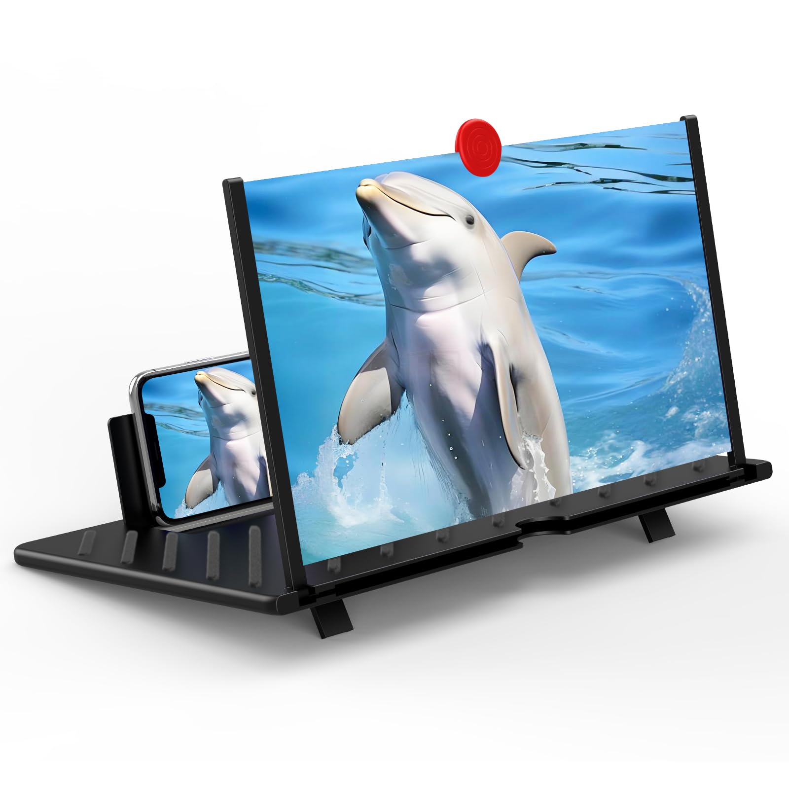 Photo 1 of 20 inch Screen Magnifier for Smartphone,3D HD Screen Expanders for Movies, Videos, and Gaming, Screen Magnifier with Adjustable Angle Design Amplifier Desktop Magnifying for Seniors Reading