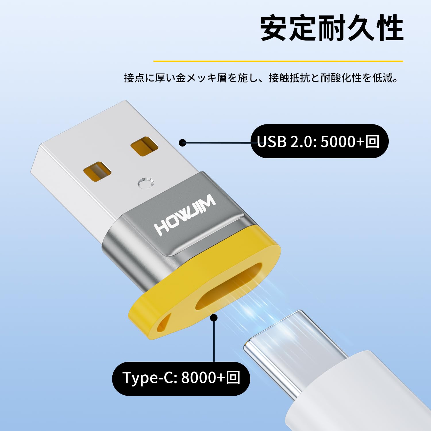 Amazon.co.jp: HOWJIM USB Type-C 変換アダプタ 小型 急速充電＆データ