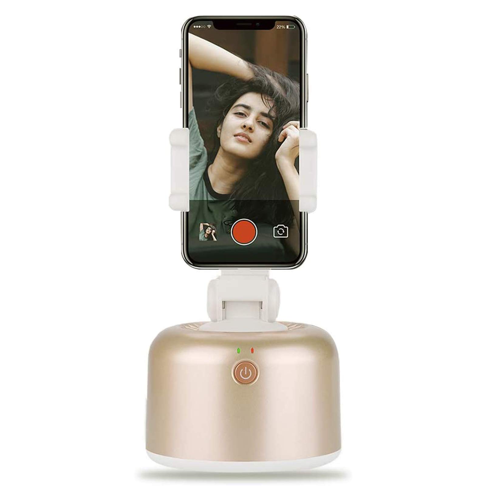LJJ Gimbal Movil Rastreo de Objetos Faciales, Soporte del Teléfono Disparo Rotación de 360 ​​° Modo de Pantalla Vertical Horizontal para Tomar Video Conferencia en Vivo