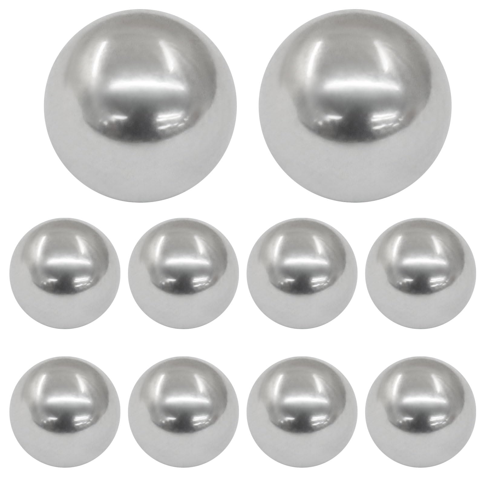 Verkelly 50 Pcs 6.35mm 304 Stainless Steel Bearing Balls, 0.25" Stainless Steel Balls G200 Precision Balls 28HRC
