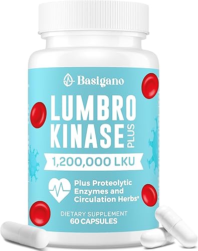 Suplemento de lumbroquinasa, 1,2 millones de LKU - Cápsulas de 120 mg, potente alternativa de nattoquinasa con enzimas proteolíticas y mezcla de disponible en Yaxa Costa Rica