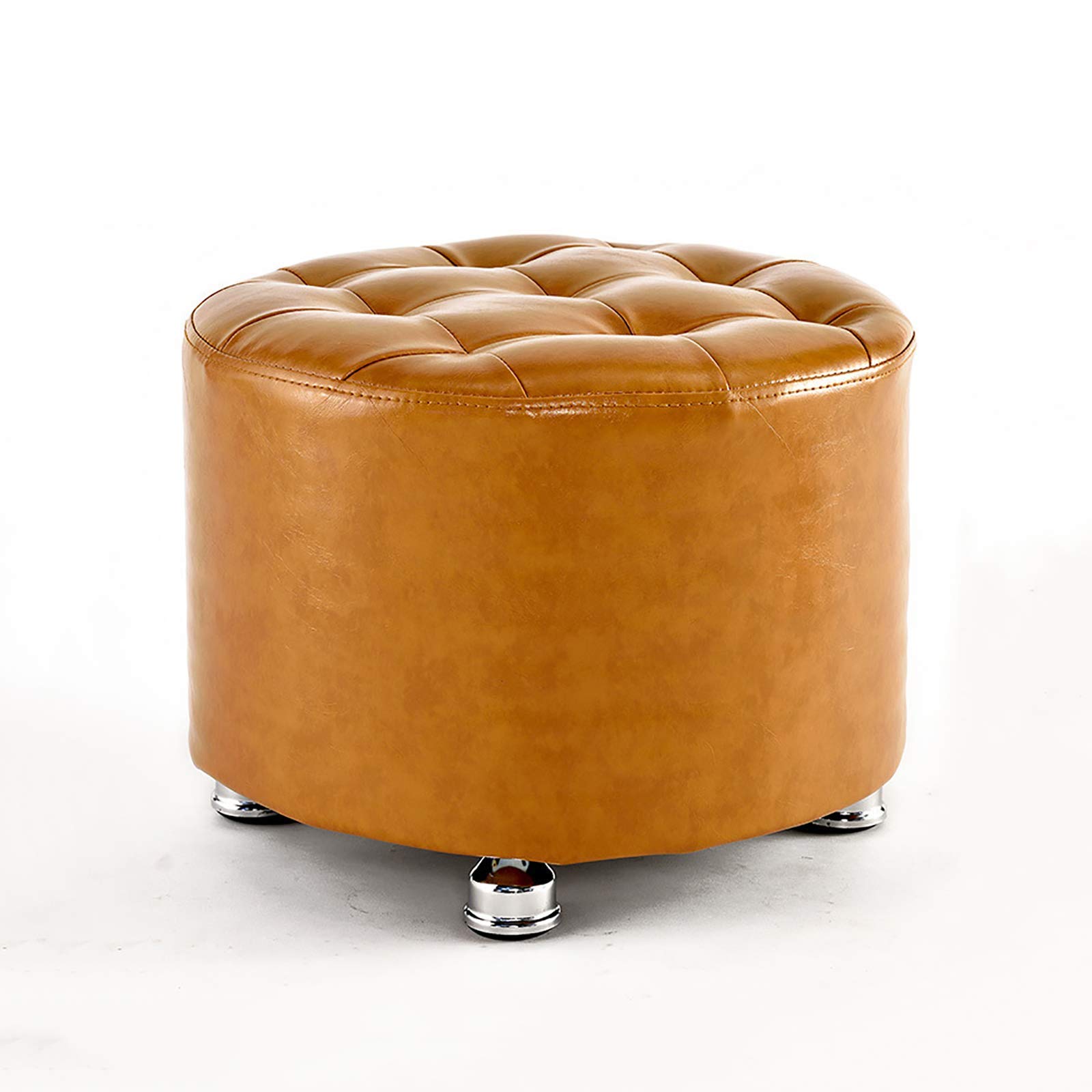 Pouf ottoman repose-pieds rond violet 40 cm pour salon et chambre