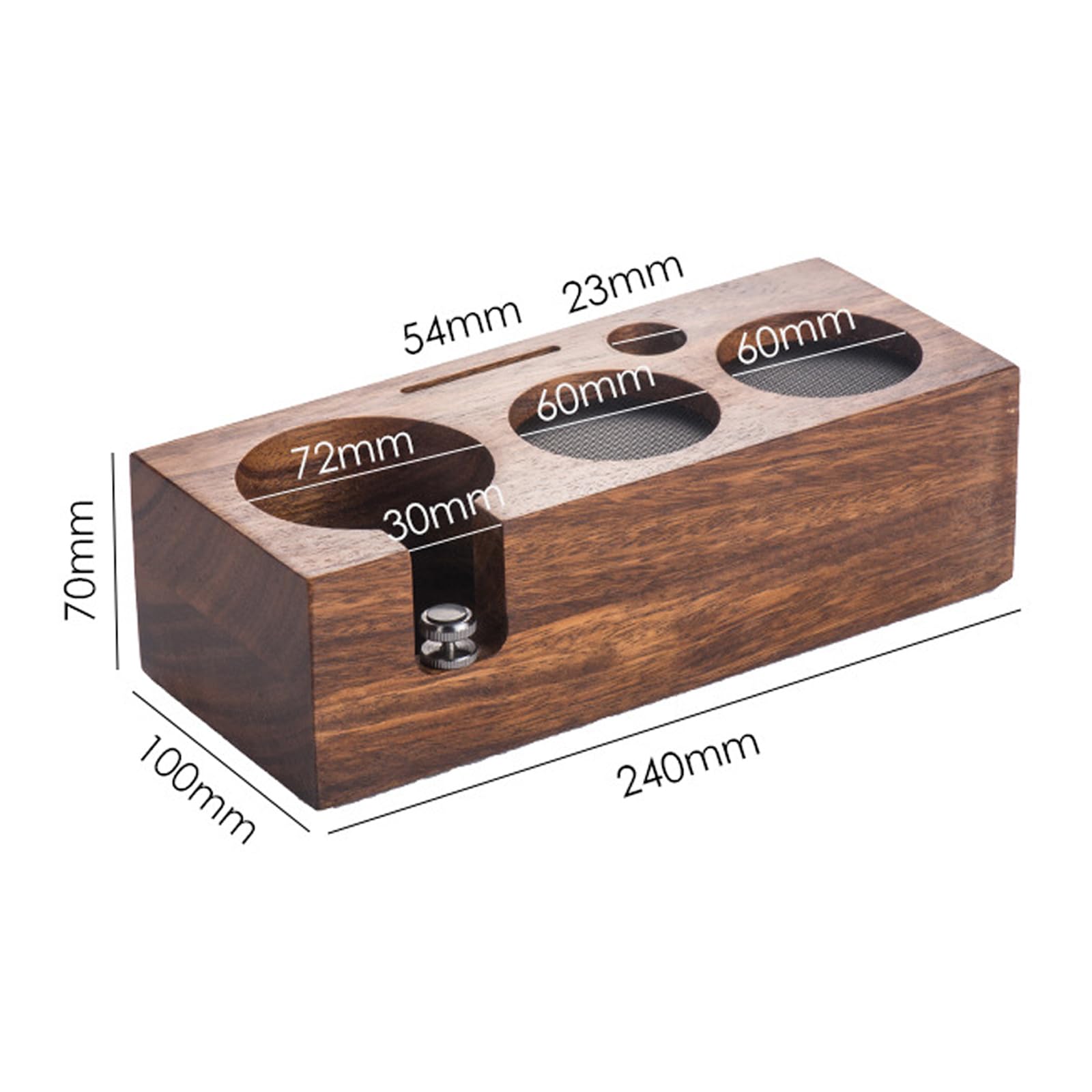 Espresso Tamper Estación 58mm, Soporte de Apisonamiento de Espresso, Ajustable Tamping Soporte para Guardar el Tamper de Espresso, Dispensador, Portafiltros