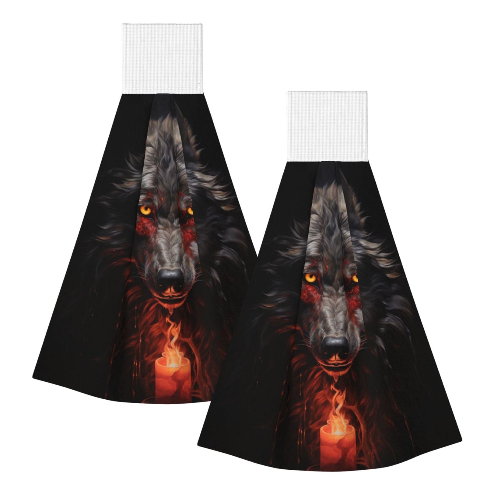 Bad Boy Red Wolf Highly Absorbent Dish Towels Soft Coral Fleece Wipe