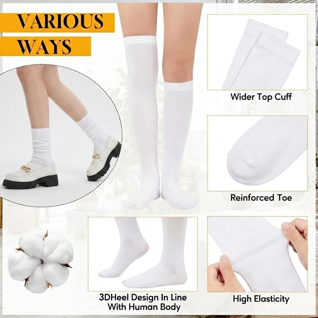Zando 3 Pairs Thigh High Socks for Women Thigh Highs Over the Knee Socks