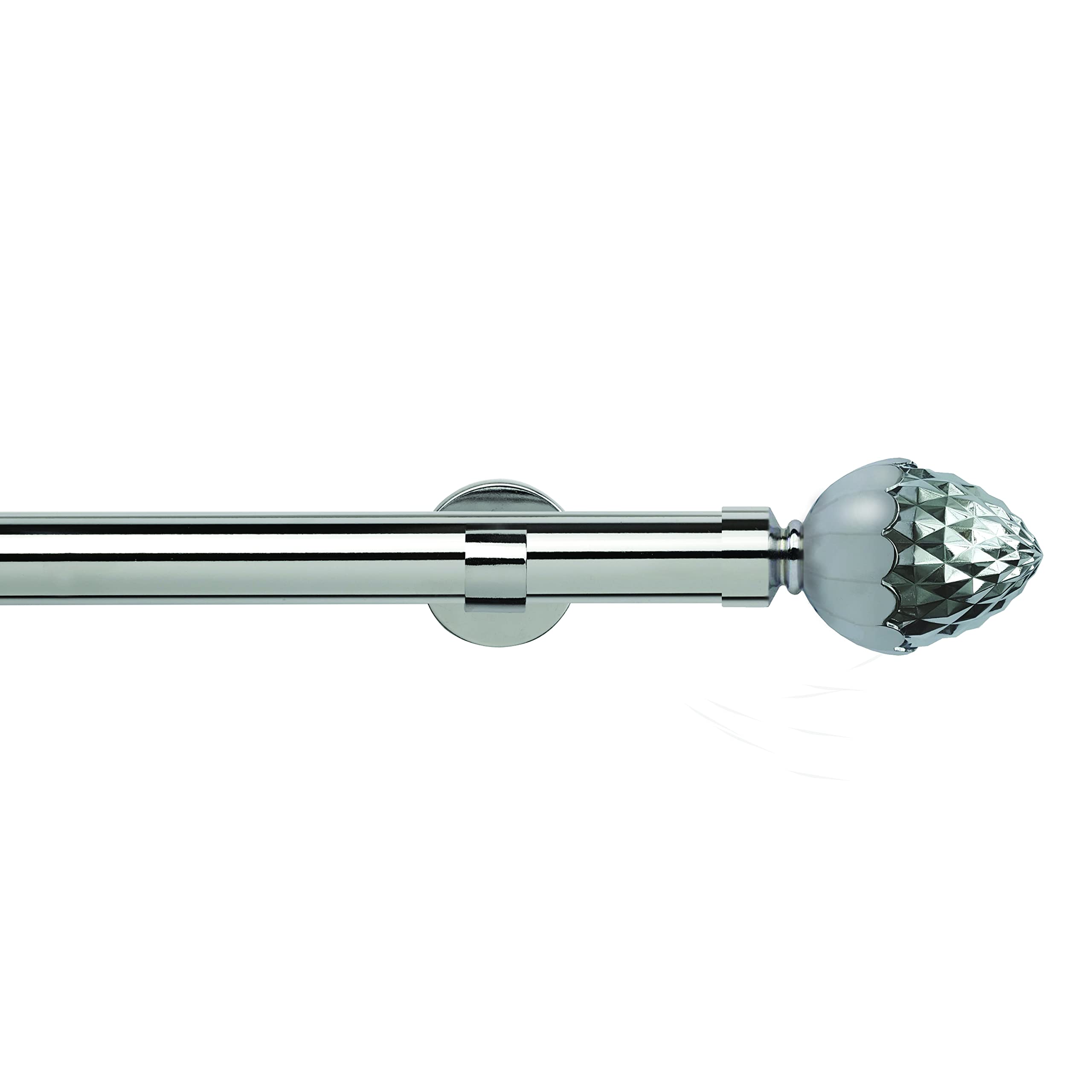 35mm Trade Pole, 300cm wide, Eyelet IDC Brackets Brackets Curtain pole, Acorn Finials, Chrome