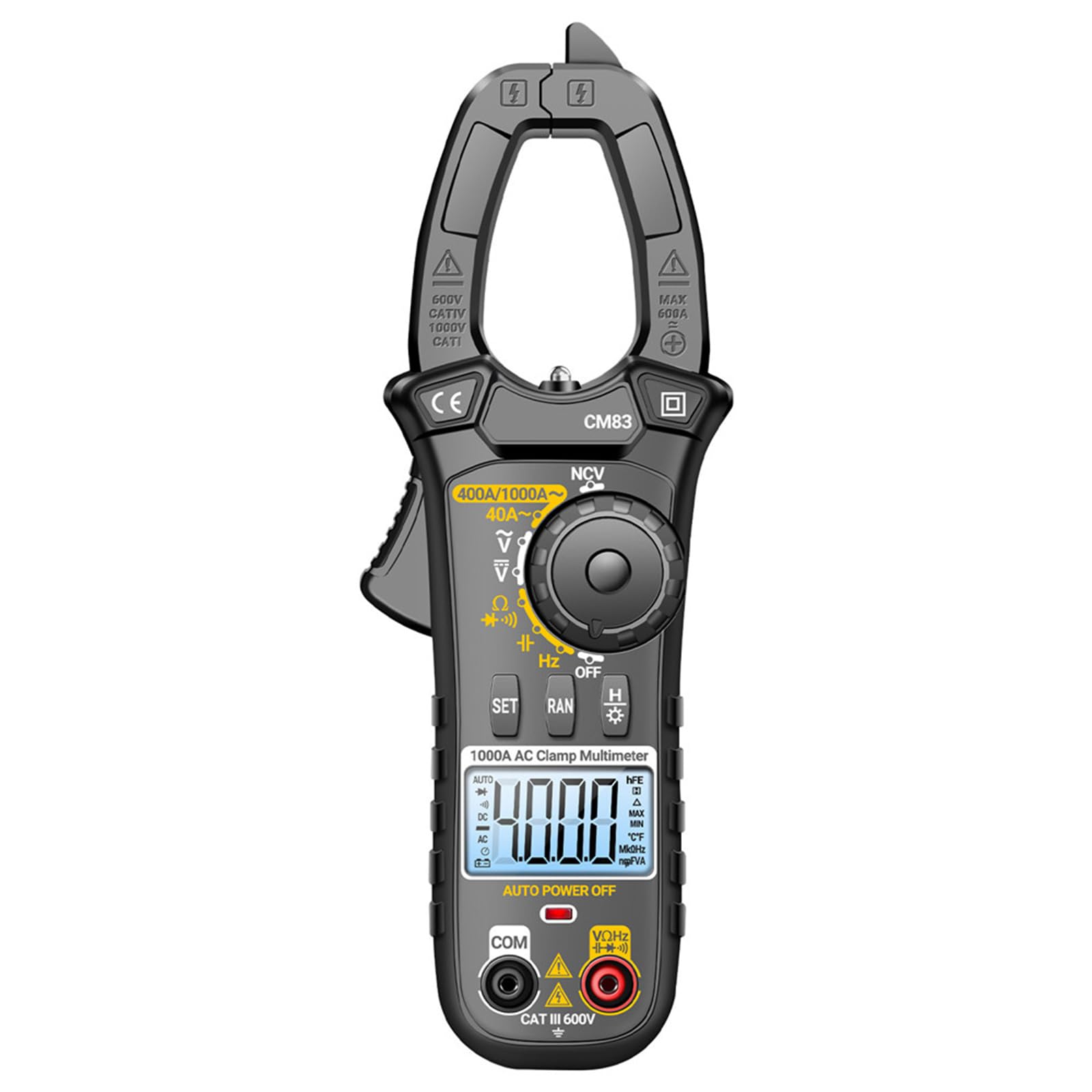 Duty Current Measuring Clamp Meter Easy to Read Display Precisions Engineered Clamp Multimeter for Electricians Large Current Measurement