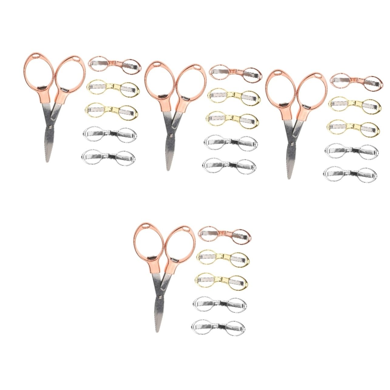 STOBOK 24piezas Tijeras Plegables Portátiles De Metal Para De Tijeras De Seguridad Para Manualidades Para Scrapbooking y Proyectos De Clase Diseño y
