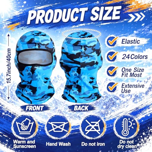 Image of Funtery 94 Pcs Balaclava Ski Mask Full Face Mask for Men Women UV Protection Breathable for Summer Cycling Outdoor Sports