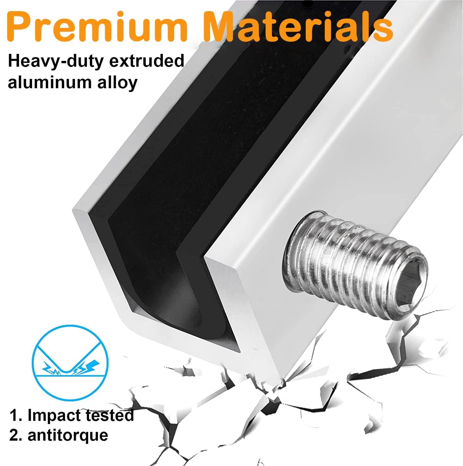 Ncry Sliding Window Locks - Adjustable Security Lock Stoppers With Key for Vertical and Horizontal Slide Windows - Childproof Safety Clamps (4 Sets, Aluminium) 4
