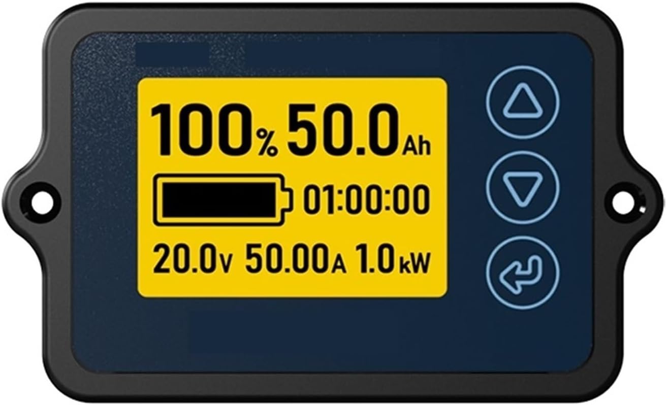 Coulomb Meter 8-120V 50A/100A/350A Precision Battery Capacity Tester for E-Bike/Balance Car/Cleaning Machine(50A(0-75A))