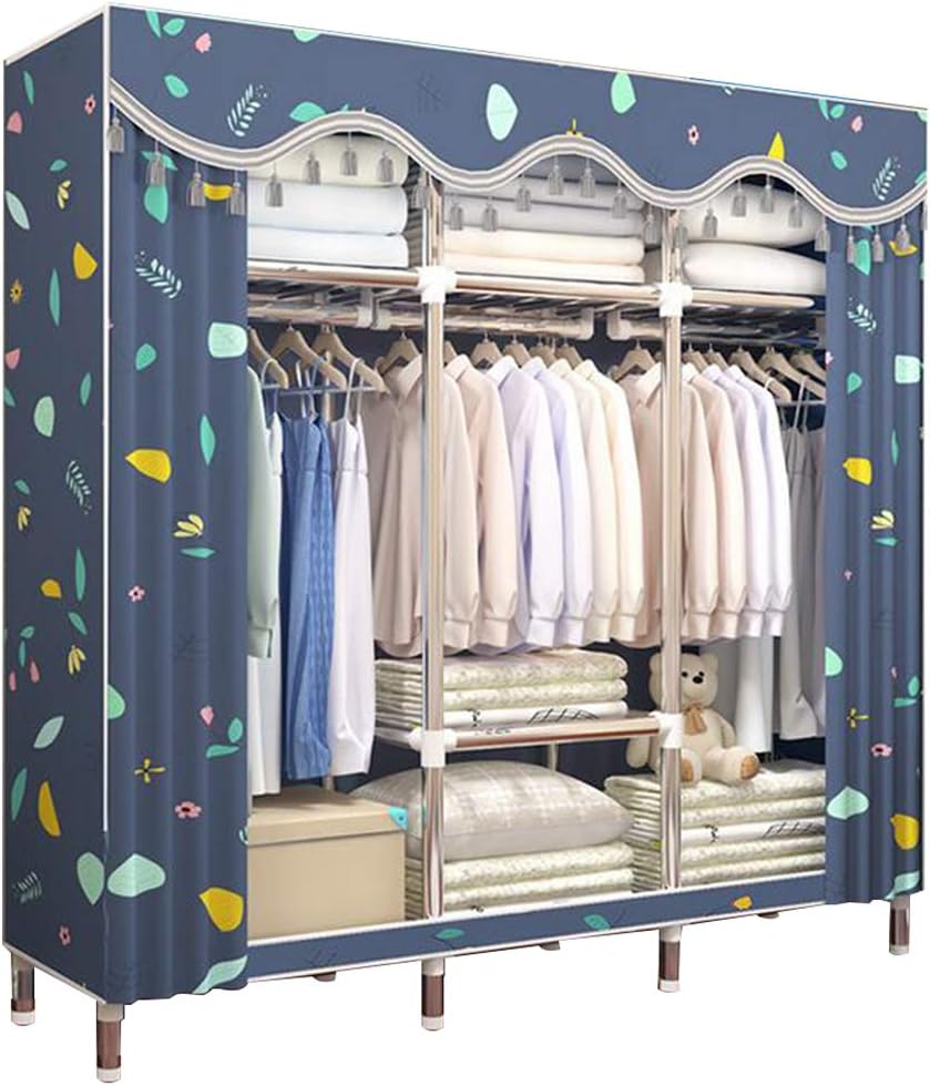 Cloth Wardrobe Clothes Closet, Portable Closet Wardrobe Storage Closet Standing Closet Fabric Cabinet Portable Wardrobe,A_170*46 * 170cm