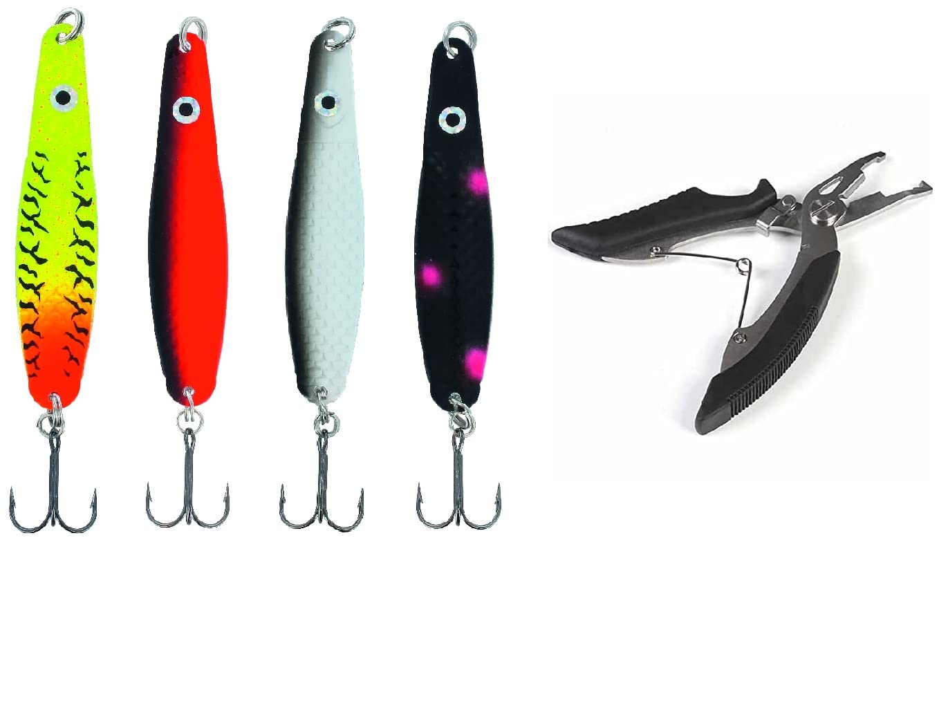Jenzi Sea Trout Blinkers Dega Jumper Set of 4 25g 8cm Lars Hansen + Free Fishing Shears, standard size