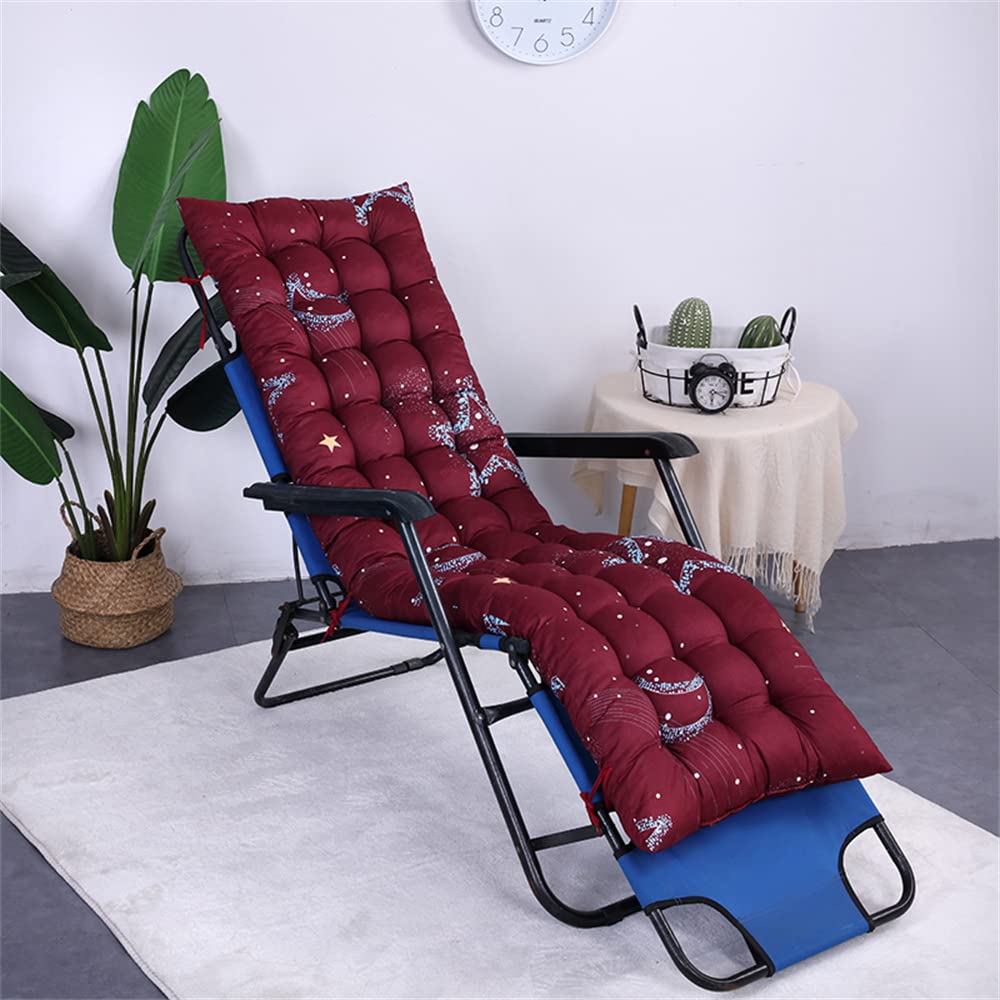 Morbuy Sunlounger Cushions Replacement with Top Cover Thick, Garden Bench Cushion Sunbed Rocking Chair Cushion for Indoor Outdoor Garden Patio (53 * 170cm,Shooting star red)