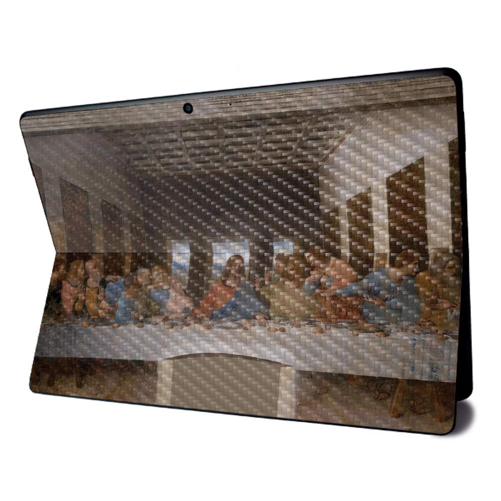 MightySkins Carbon Fiber Skin for Microsoft Surface Pro X - Last Supper | Textured Carbon Fiber Finish | Easy to Apply, Remove, and Change Styles | Made in The USA