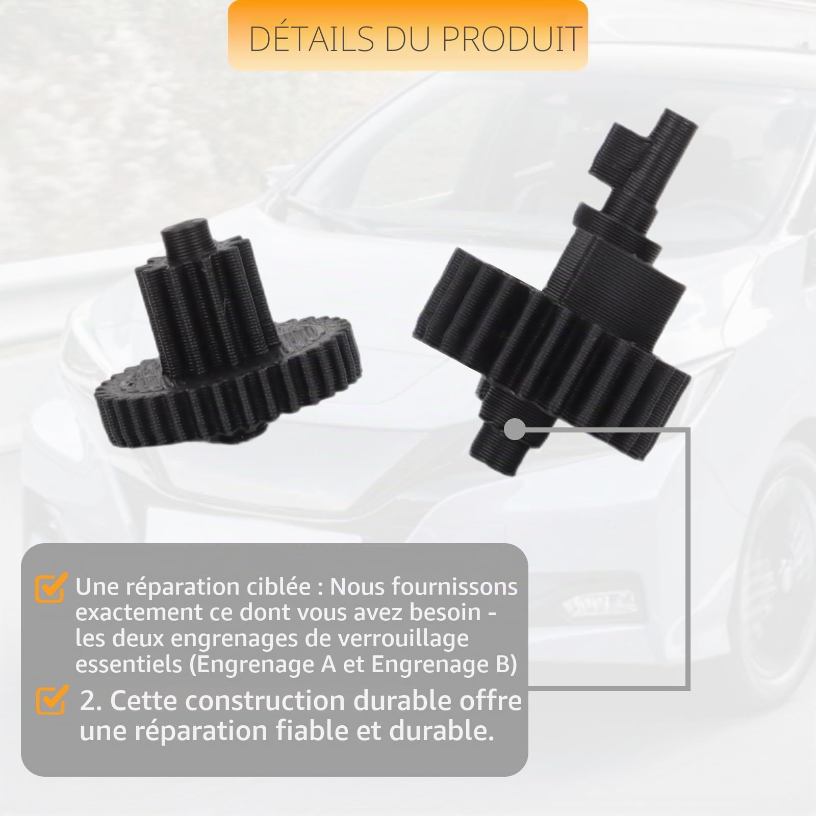 Kit d'engrenage de verrouillage de prise de chargeur pour Nissan Leaf ZE1 2021 2022, remplacement pour 253E0-5sH0C 253E0-5sH1C Verrou de port de charge fixe