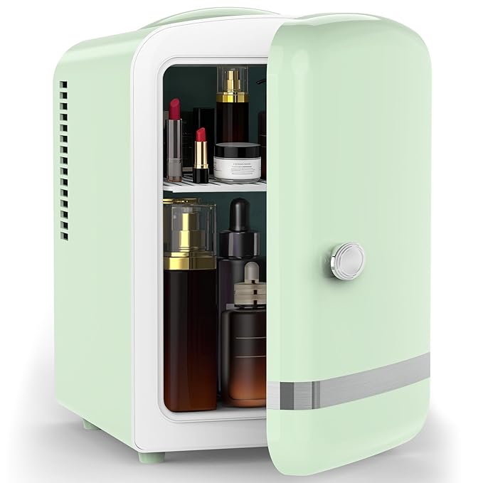 Mini Fridge for Bedroom, 4L/6 Cans Small Cosmetic Fridge for Skincare, Makeup