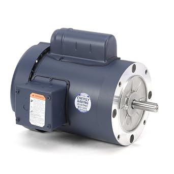 Leeson 110057.00 General Purpose C Face Motor, 1 Phase, 56C Frame, Round Mounting, 3/4HP, 1800 RPM, 115/208-230V Voltage, 60Hz Fequency