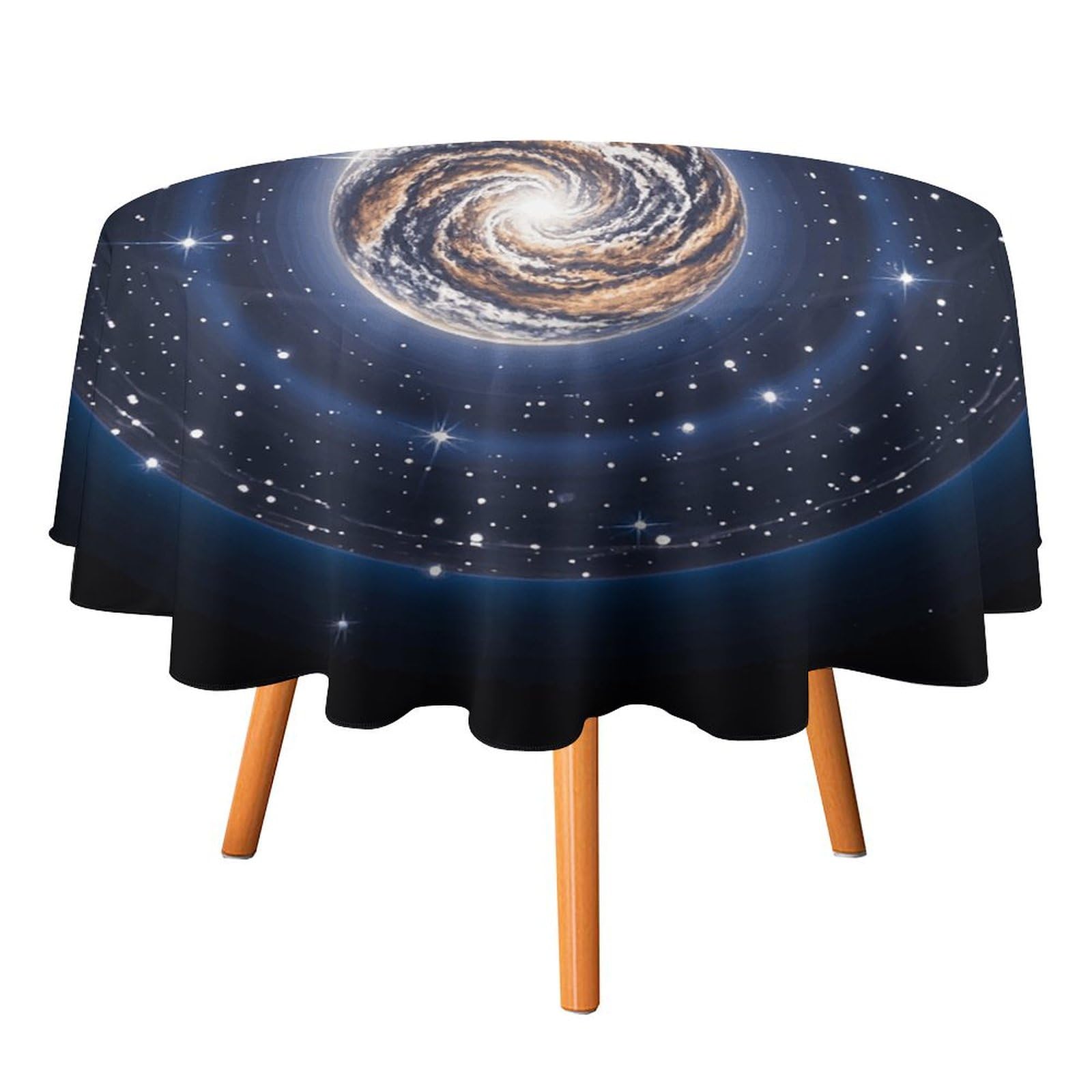 Nappe ronde lavable et antitache de 152 cm au motif céleste unique