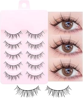 Pestañas postizas cortas 3D de aspecto natura...