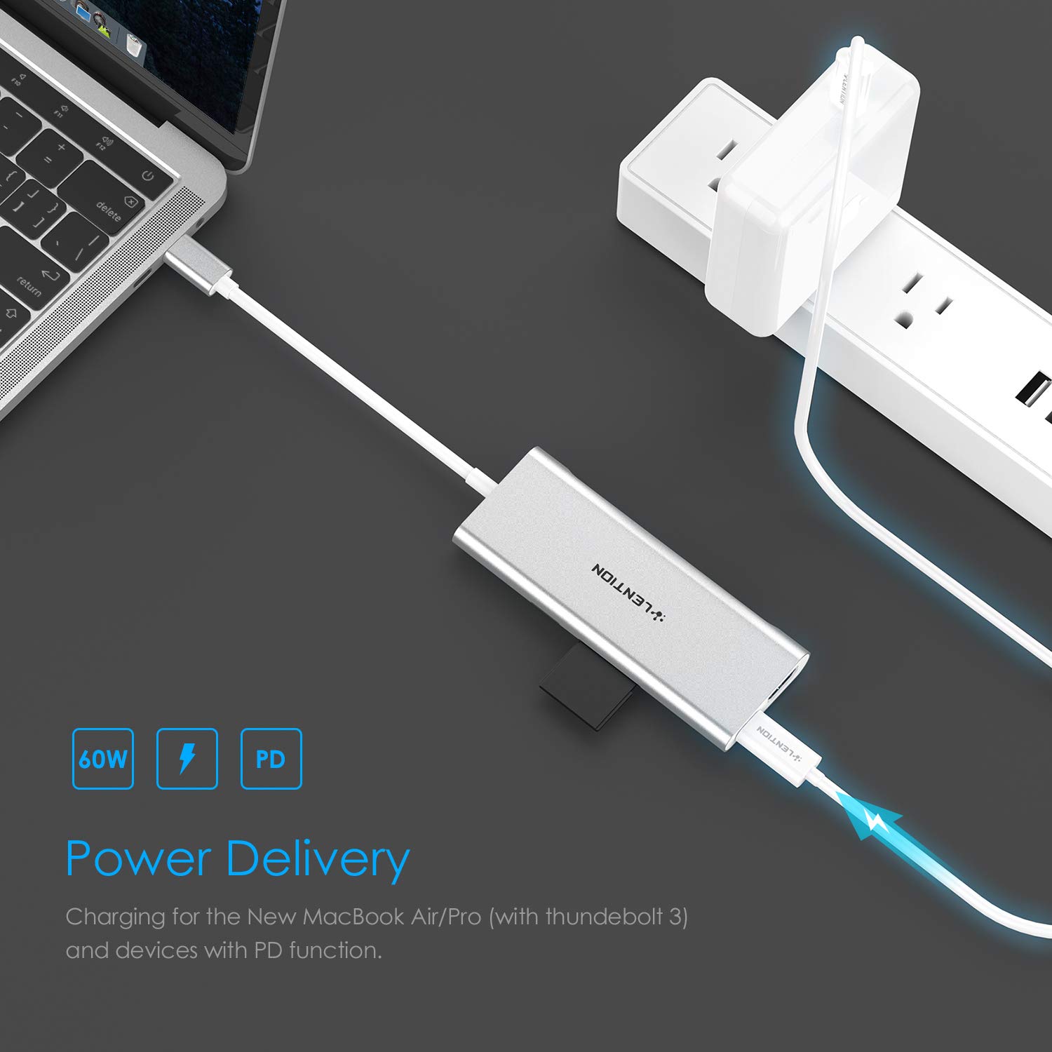 Amazon | LENTION USB C マルチポートハブ 4K HDMI 4 USB-A SD 3.0