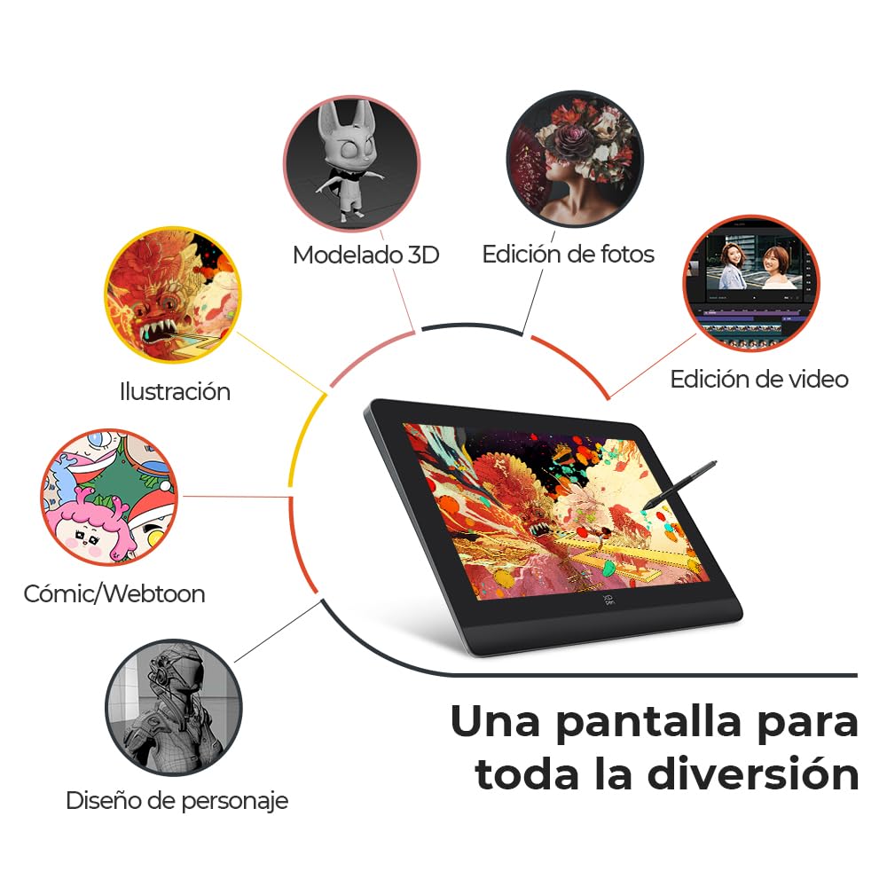XPPEN Artist Pro14 Gen2 Tableta Gráfica con Pantalla FHD 16K Niveles | Tableta Dibujo Digital con Lápiz Completamente Laminada 14 Pulgadas con Teclado Numérico Inalámbrico