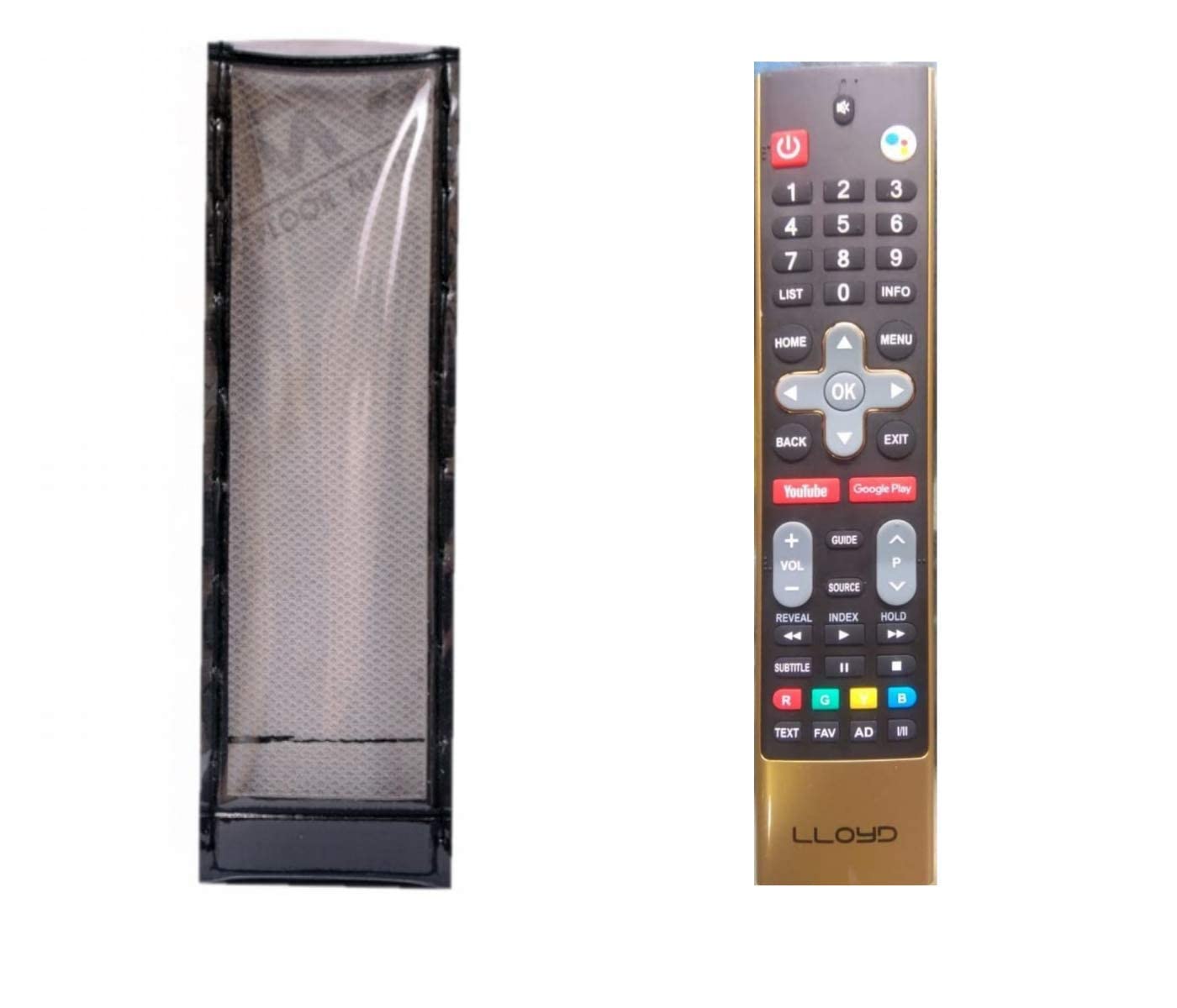 LUNAGARIYA Protective Cover For Lloyd Smart LED TV Remote Controlpu Leather Cover Holder (Before Placing Orderplease Check The Product Dimensions), Black