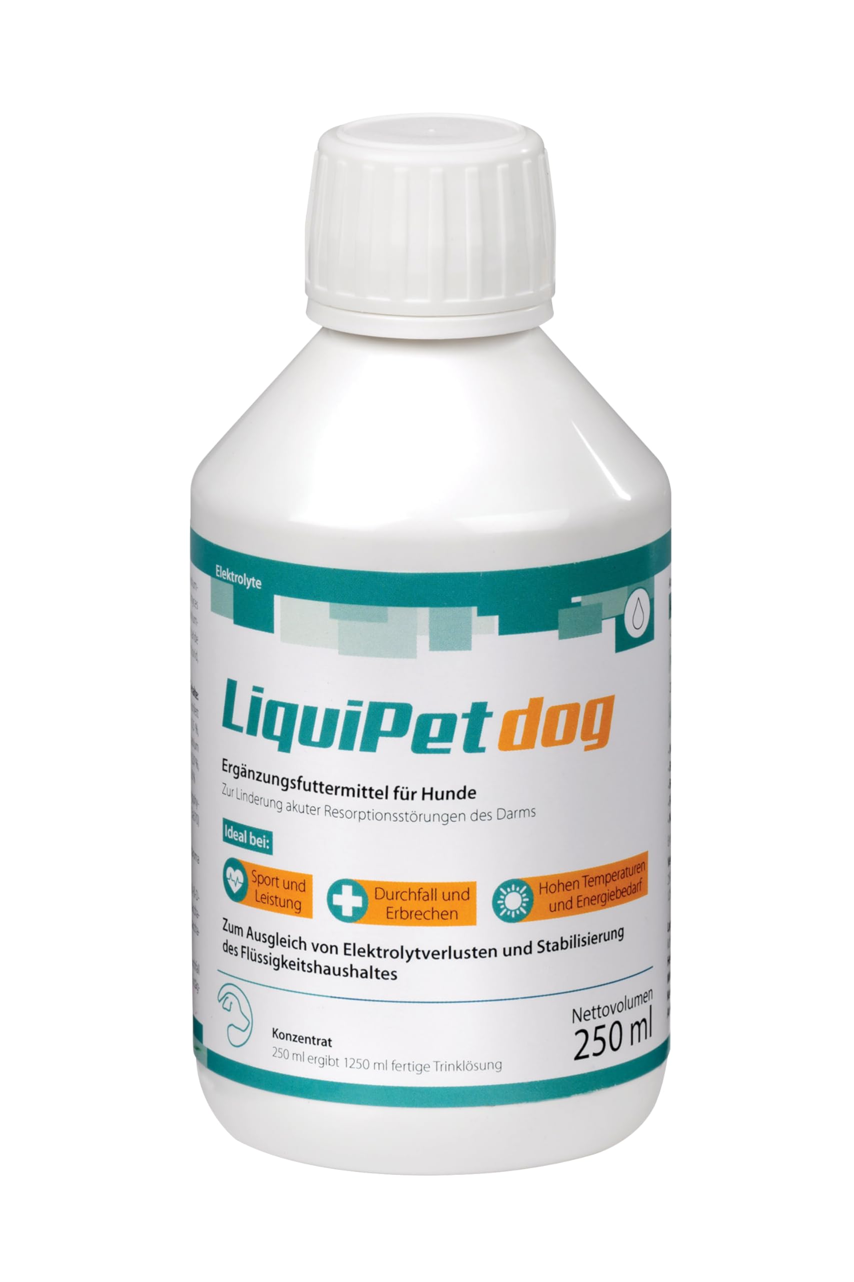LiquiPet Dog Concentrato elettrolitico: può aiutare a compensare le perdite di elettroliti e stabilizzare l'equilibrio dei liquidi, per cani anziani e ad alte temperature, 250 ml