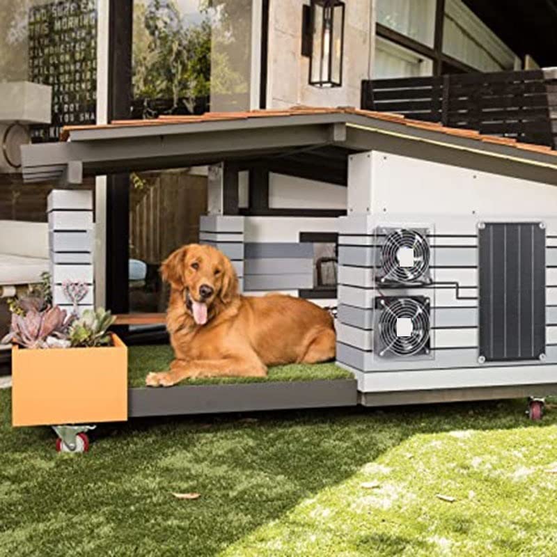 Pannello Solare Pannello Solare 10W6V Ventilatore Solare Pollaio Serra Capannone Casa for Animali Domestici Finestra di Scarico Generazione di Energia Solare