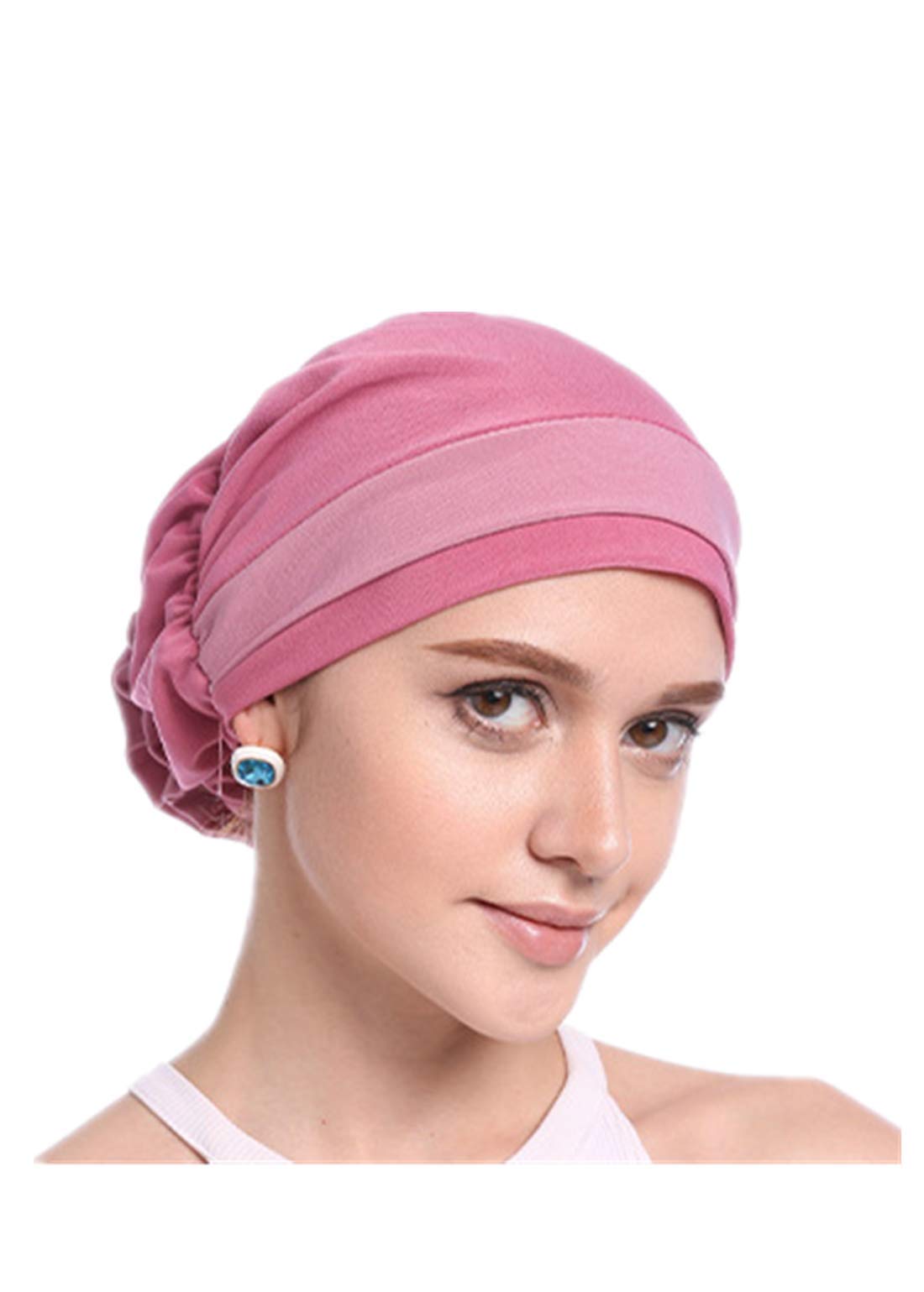 HZUX Fashion Hijabs for Women Muslim Soft Head Headwear India Hat Cancer Chemo Turban Wrap Scarf Cap