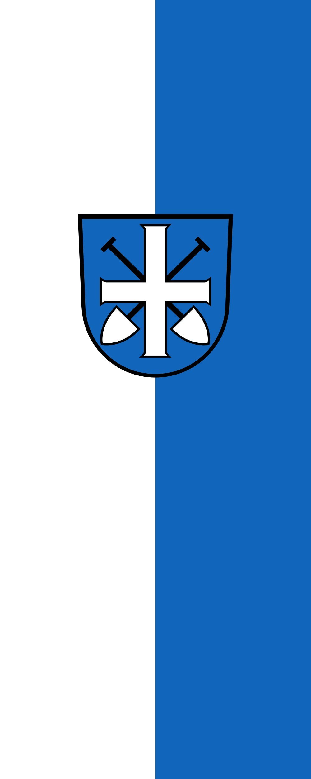 Drapeau Graben-Neudorf de format portrait mesurant 300x120cm