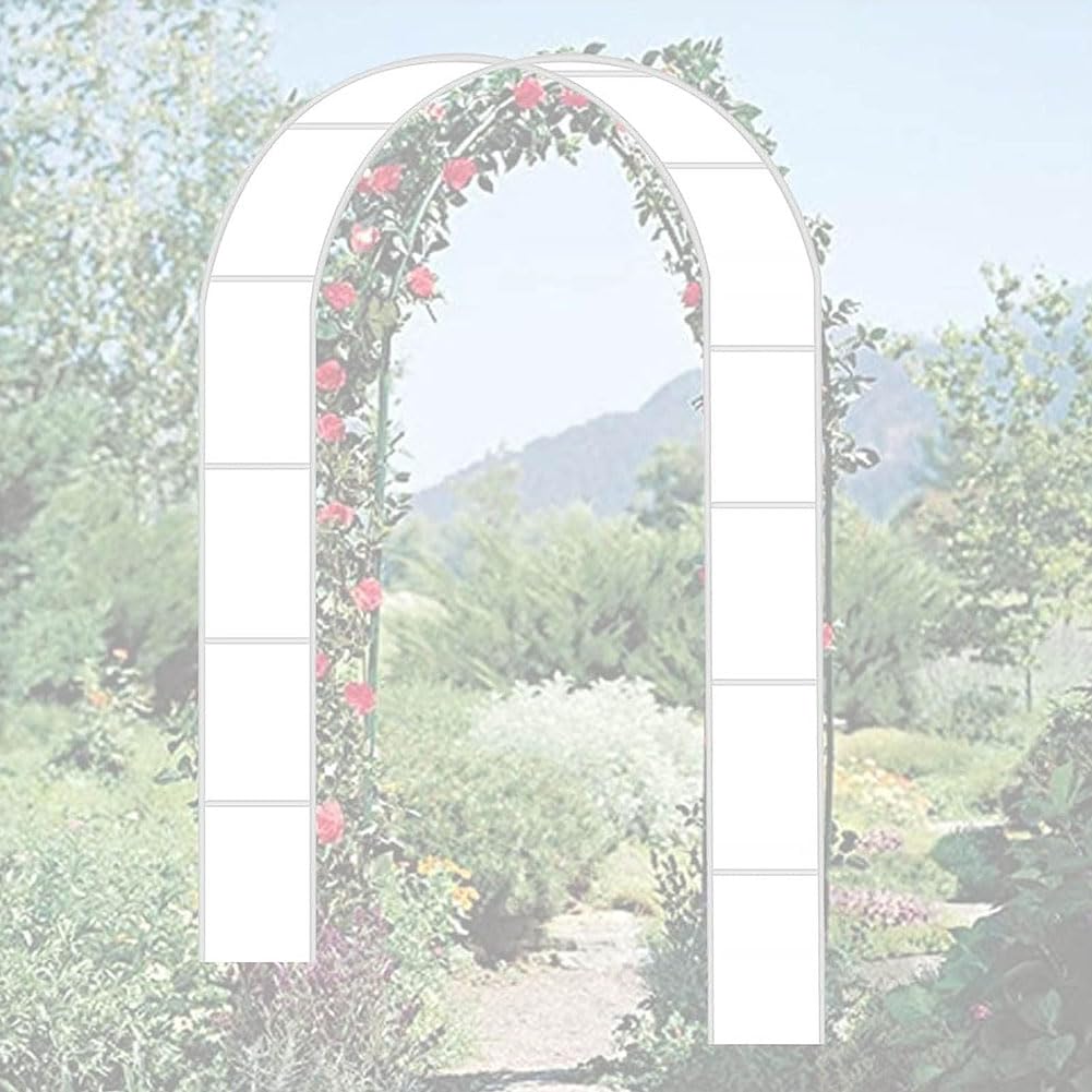 Metall-Gartenbogen für Kletterpflanzen, robuste Rosenlaube, Blumenständer, Gartendekoration, schwarz, 1,2 m x 2,2 m